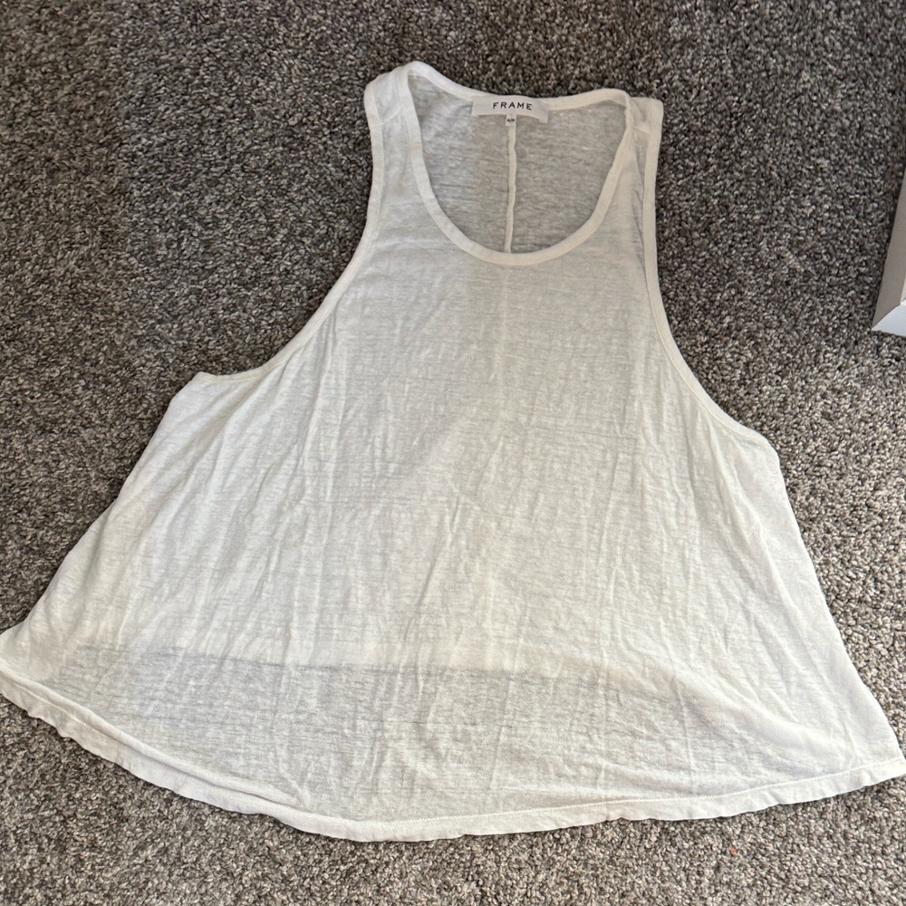 Frame Denim Cream Tank Top